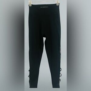 Victoria's Secret Black Lace-Up Leggings